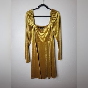 Gold velvet princess dress size 0X